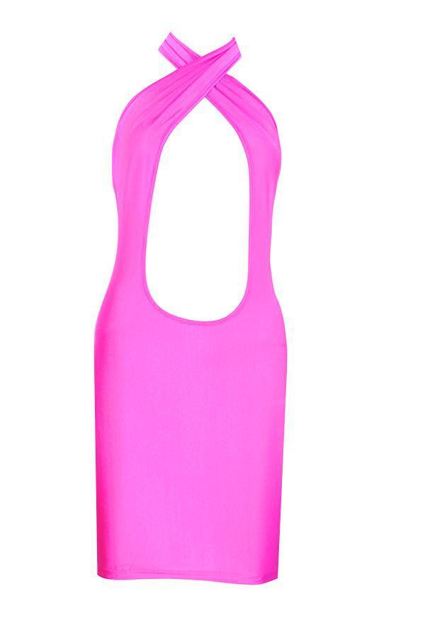 Pink Cross Over Dress - Lila Nikole