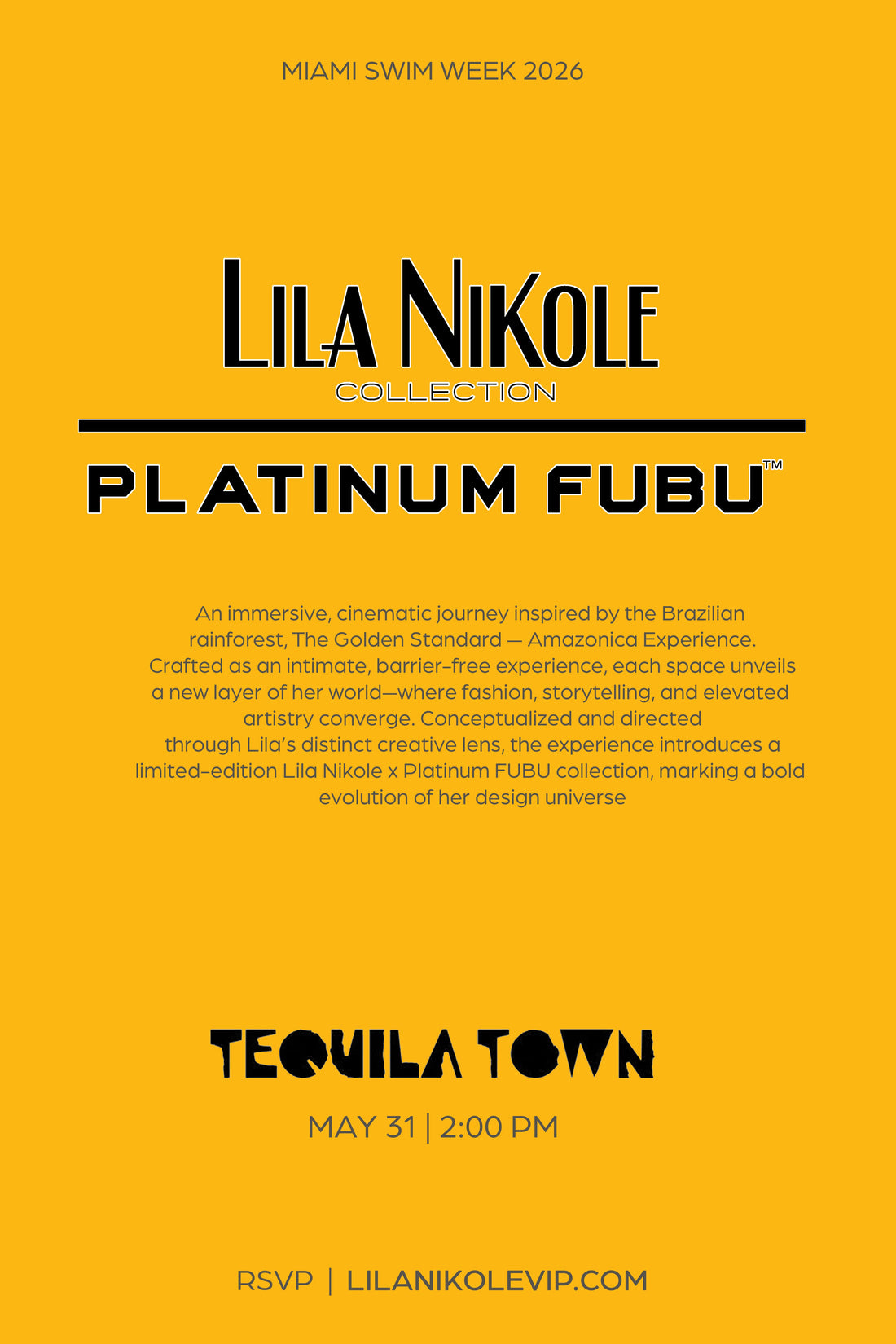 Lila Nikole Presents “The Golden Standard” in Collaboration with Platinum FUBU at Tequila Town