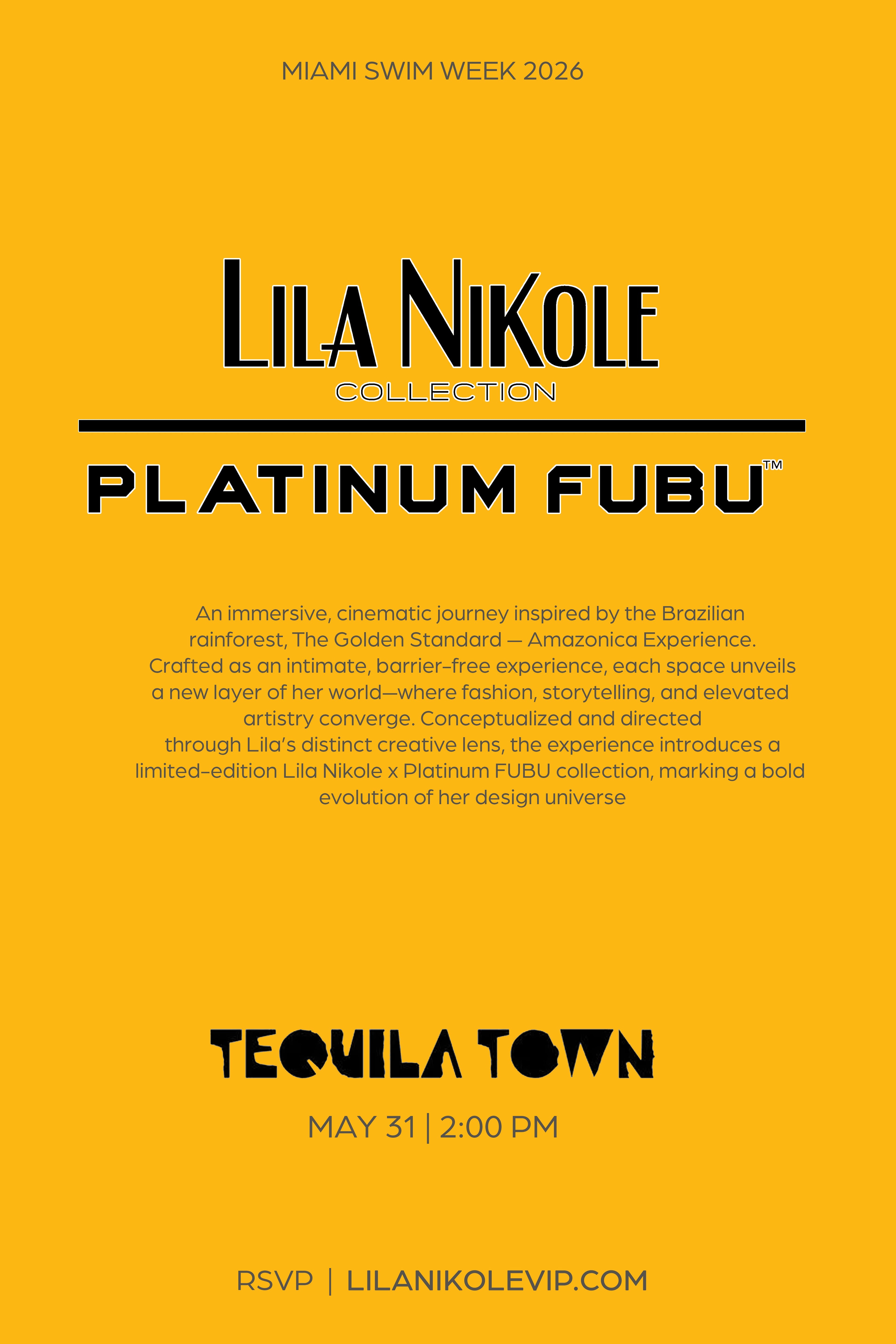 Lila Nikole Presents “The Golden Standard” in Collaboration with Platinum FUBU at Tequila Town