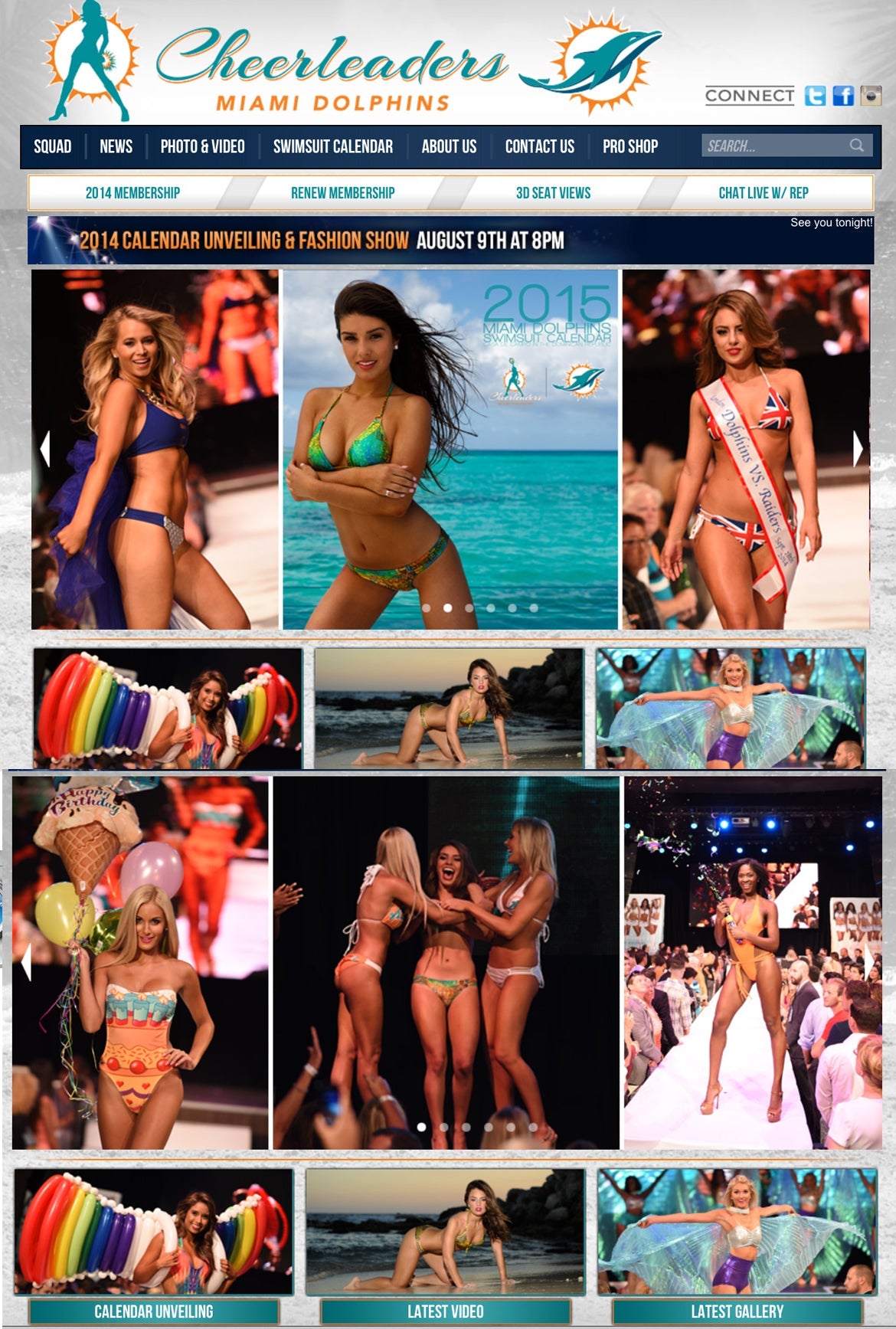 Dolphins Cheerleaders Unveil Swimsuit Calendar