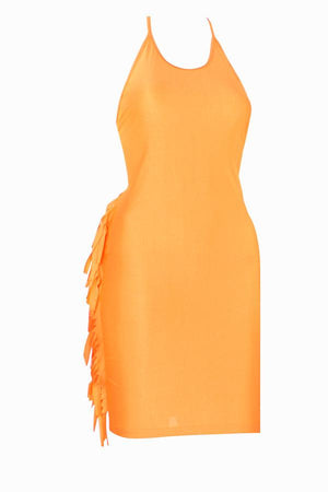
                
                    Load image into Gallery viewer, Orange Fringe Dress - Lila Nikole
                
            