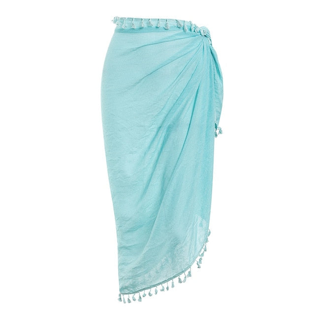 
                
                    Load image into Gallery viewer, Tassel sarong cover up - Lila Nikole
                
            