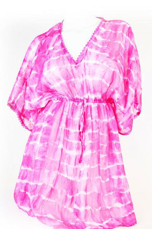
                
                    Load image into Gallery viewer, Tie Dye Cover Up- Pink - Lila Nikole
                
            